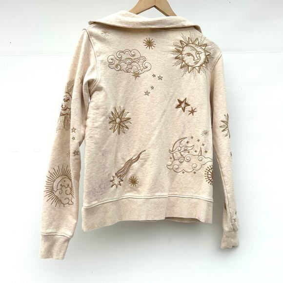 Johnny Was Lunata Half Zip Sweater Celestial Quarter Zip Beige Cream XS Pullover - Picture 5 of 12